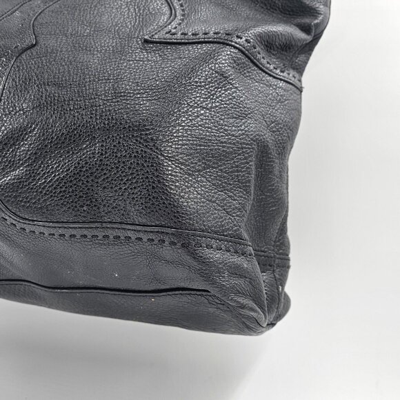 Tory Burch Amalie Slouch Leather Shoulder Tote Black Leather - Picture 12 of 16